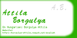 attila borgulya business card